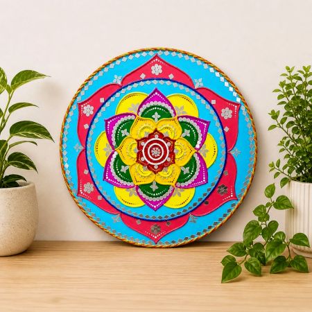 Handcrafted Colorful Lippan Art MDF Wall Decor